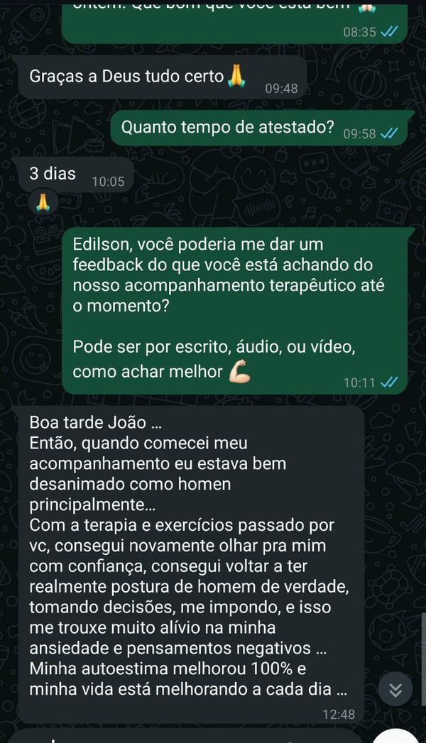 Depoimento de cliente do João