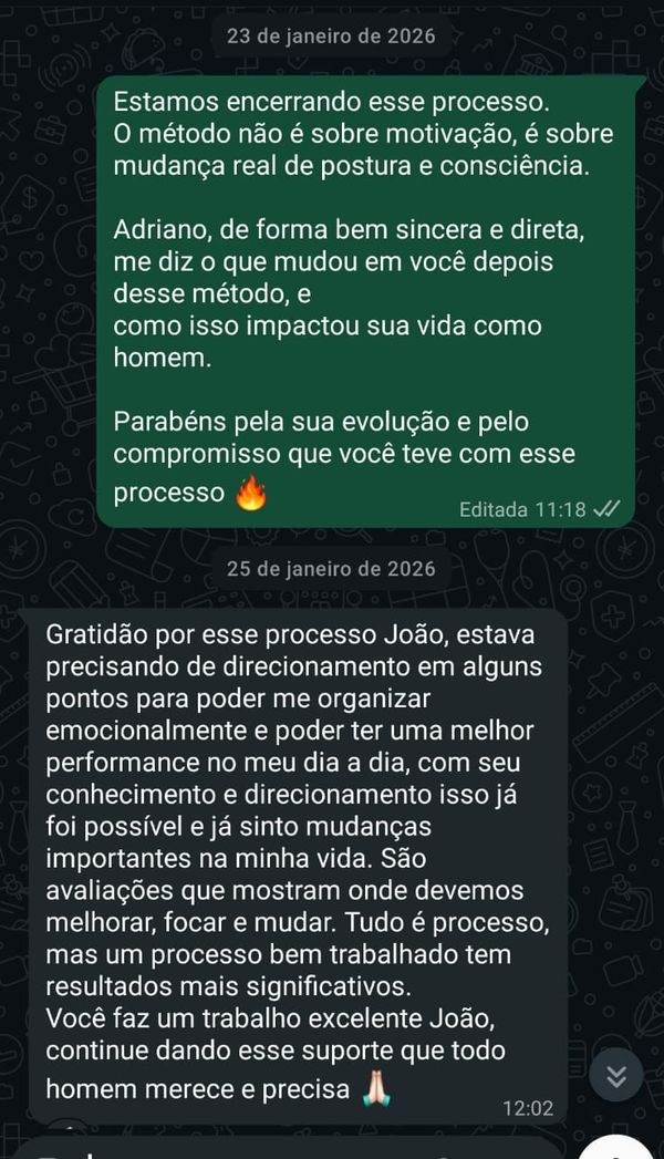 Depoimento de cliente do João