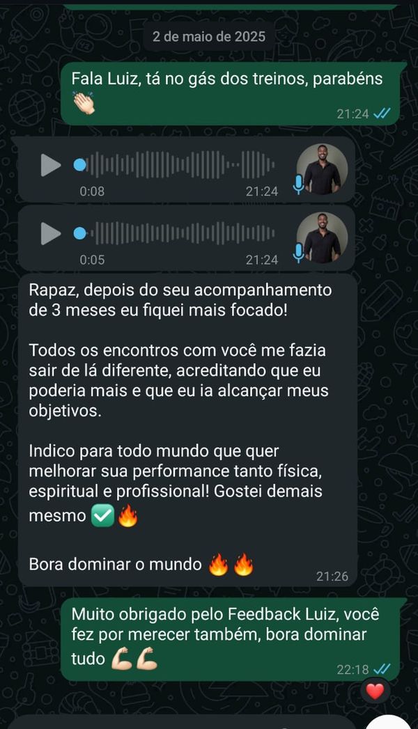 Depoimento de cliente do João
