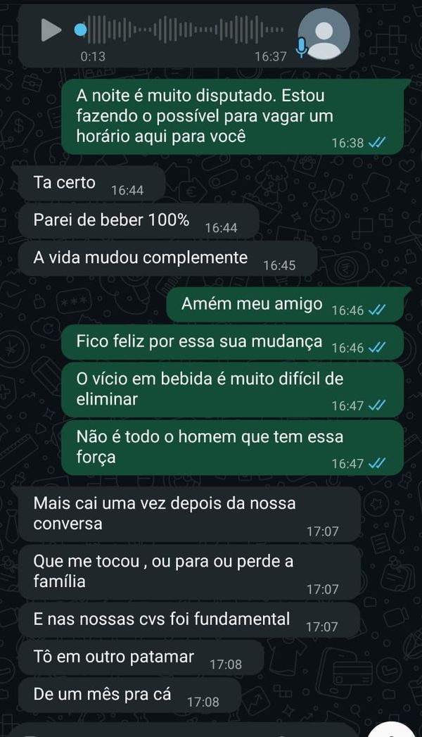 Depoimento de cliente do João