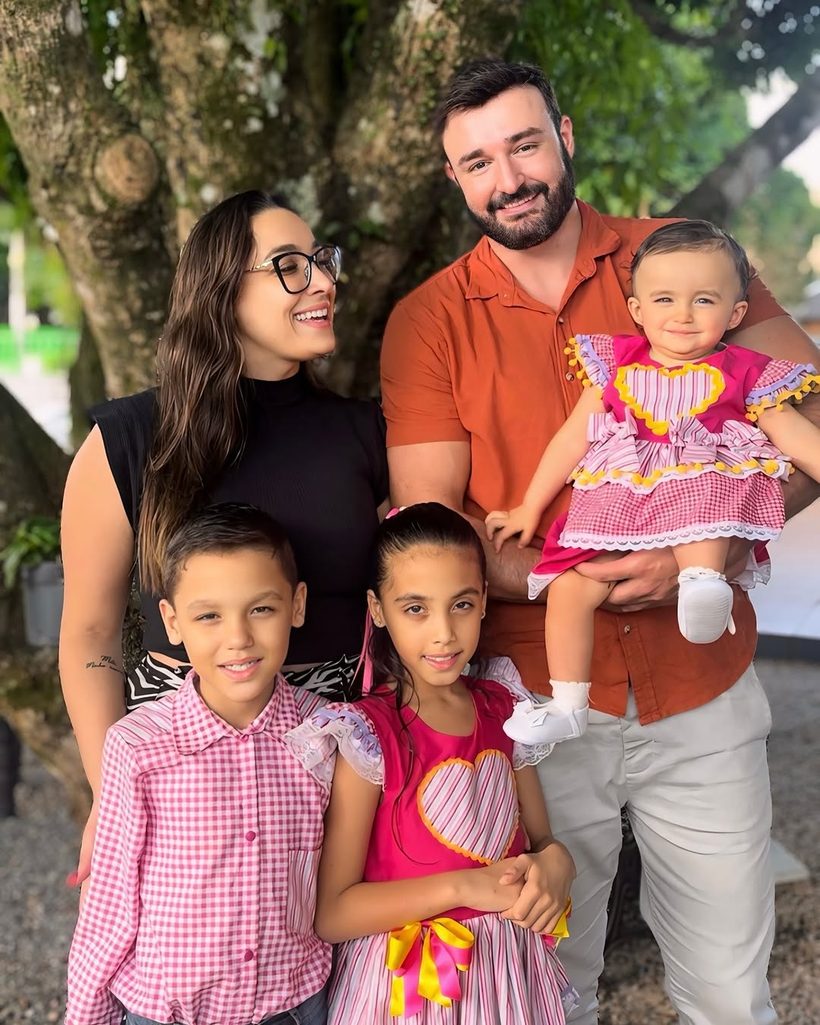 João Júnior com a família